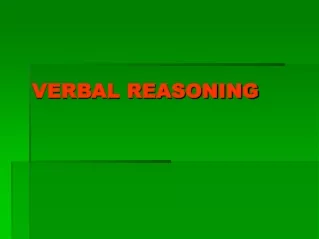 VERBAL REASONING