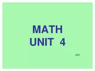 MATH UNIT  4