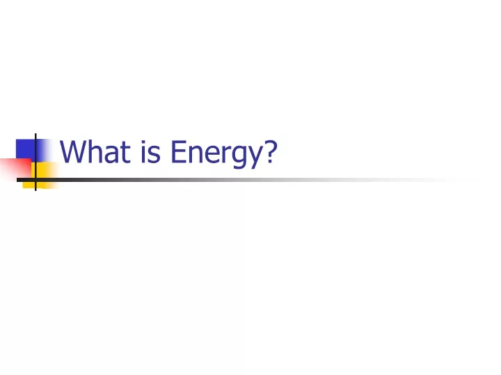 what is energy