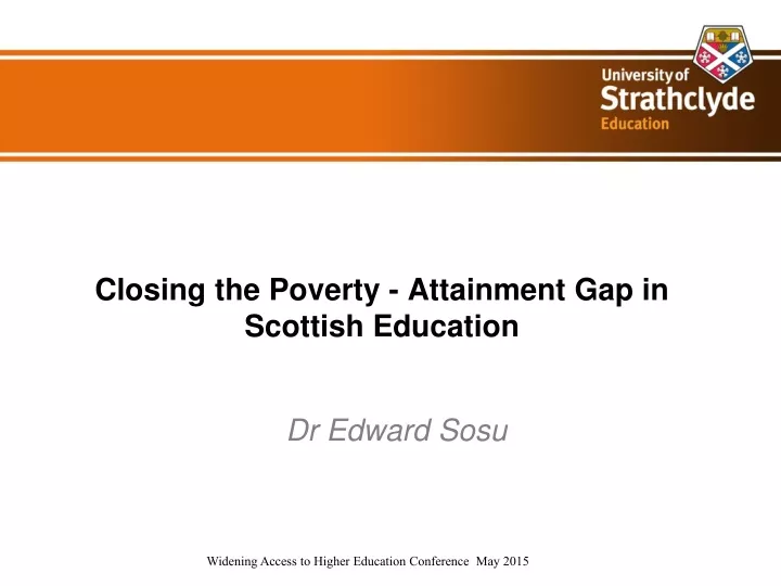 closing the poverty attainment gap in scottish education