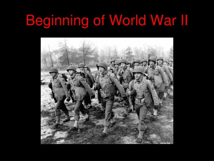 beginning of world war ii