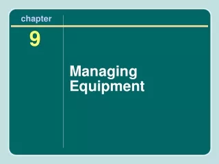 Managing Equipment