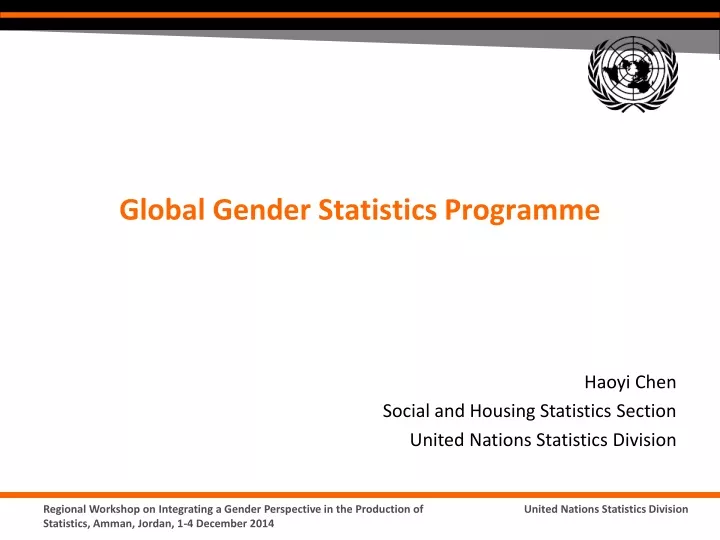 global gender statistics programme