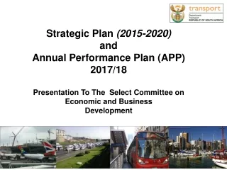 Strategic Plan  (2015-2020) and  Annual Performance Plan (APP) 2017/18