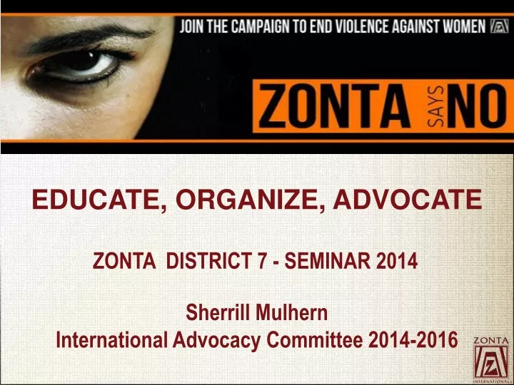 educate organize advocate