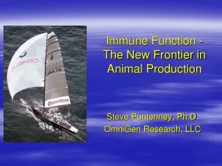 Immune Function -  The New Frontier in Animal Production