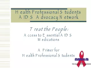 Health Professional Students  AIDS Advocacy Network