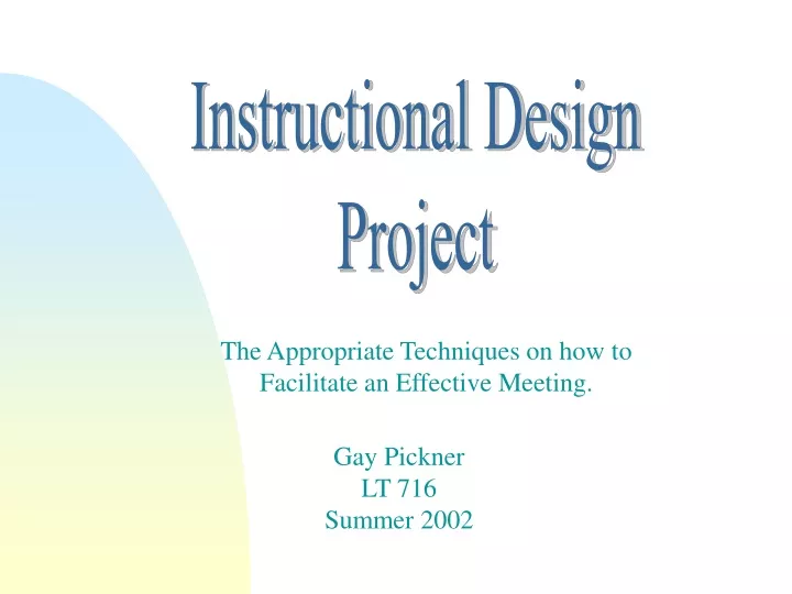 instructional design project