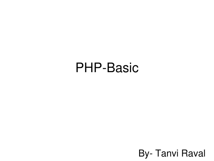 php basic