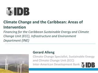 Climate Change and the Caribbean: Areas of Intervention