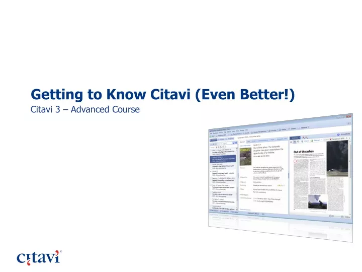 getting to know citavi even better
