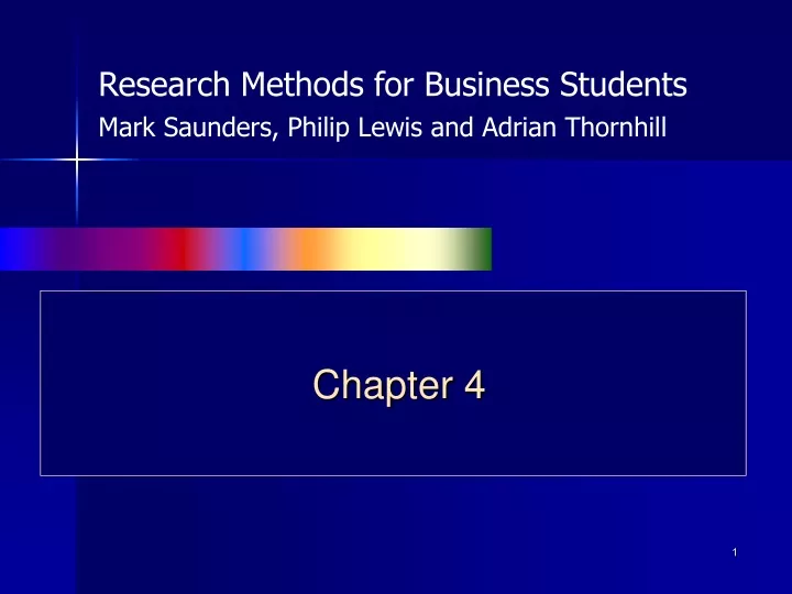 research methods for business students mark