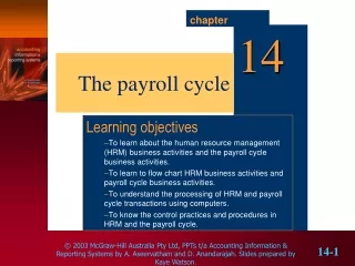 The payroll cycle