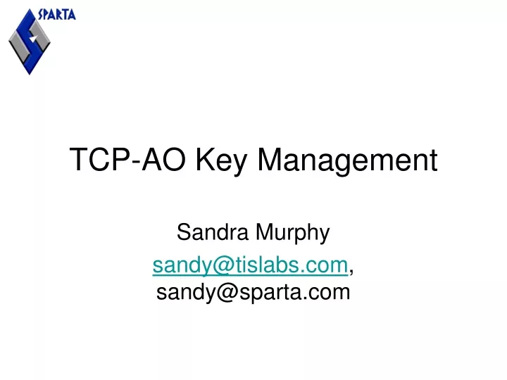 tcp ao key management
