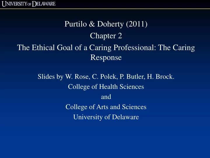 purtilo doherty 2011 chapter 2 the ethical goal