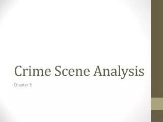 Crime Scene Analysis