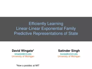 Efficiently Learning Linear-Linear Exponential Family Predictive Representations of State