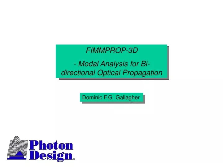 fimmprop 3d modal analysis for bi directional