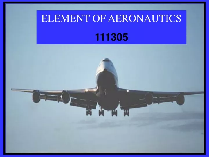 element of aeronautics 111305
