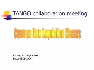 TANGO collaboration meeting