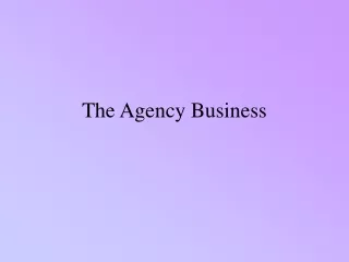 The Agency Business