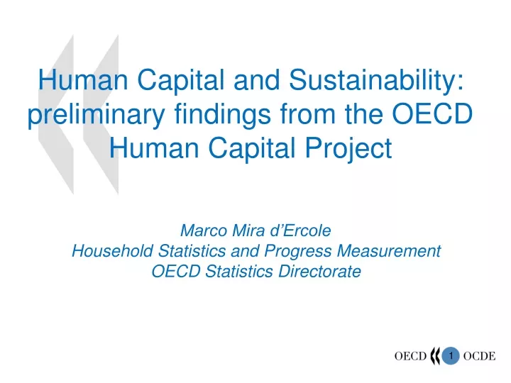human capital and sustainability preliminary findings from the oecd human capital project