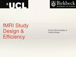 fMRI Study Design &amp; Efficiency