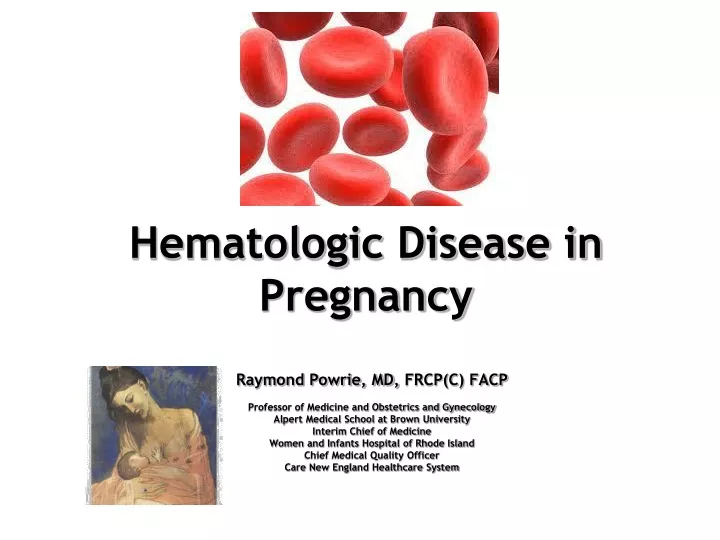 hematologic disease in pregnancy