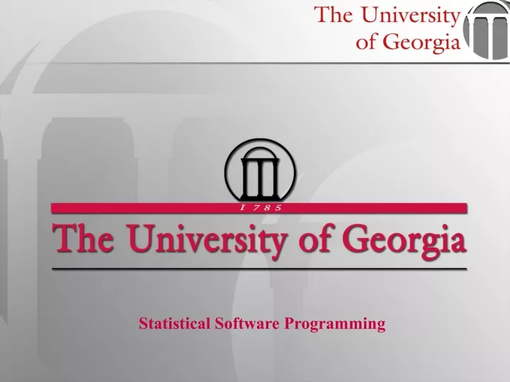 statistical software programming