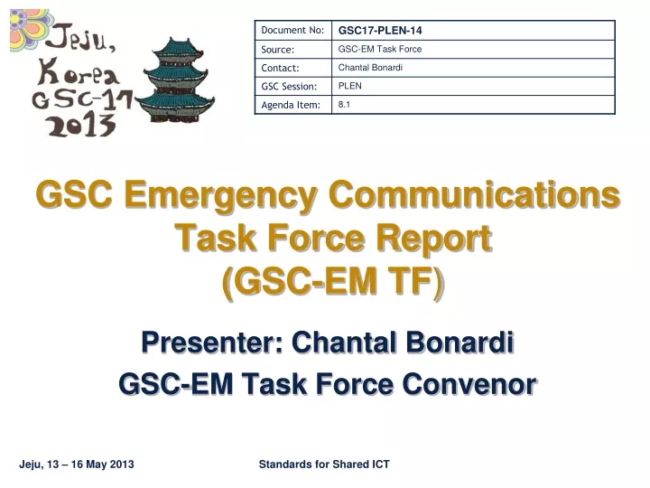 gsc emergency communications task force report gsc em tf