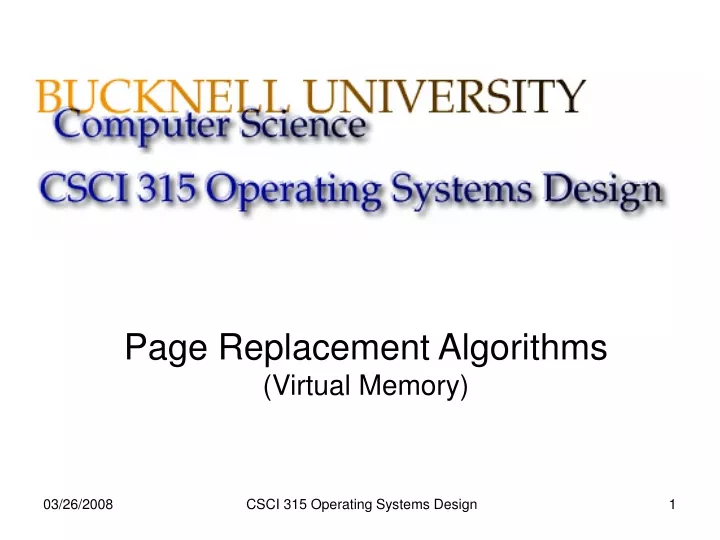 page replacement algorithms virtual memory