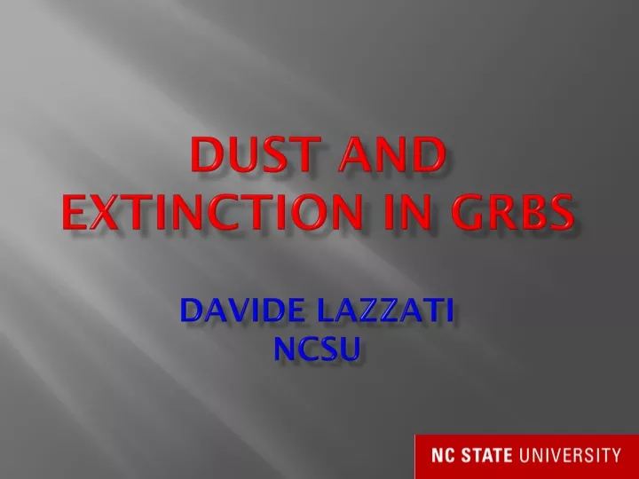dust and extinction in grbs