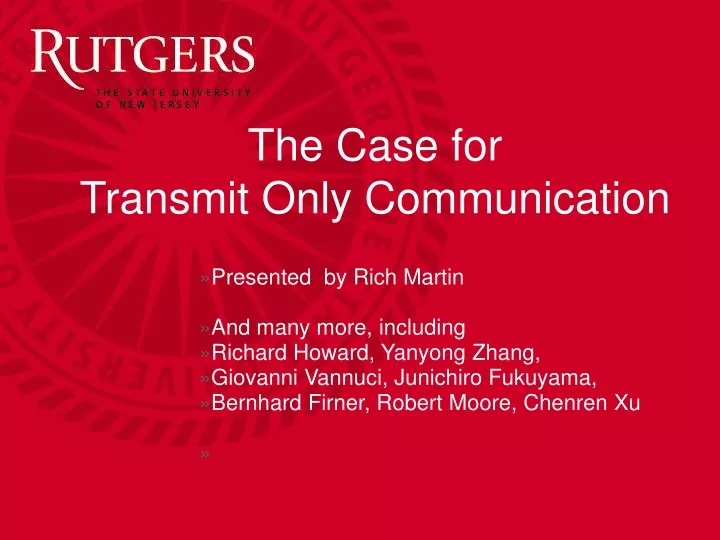 the case for transmit only communication