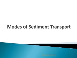 Modes of Sediment Transport