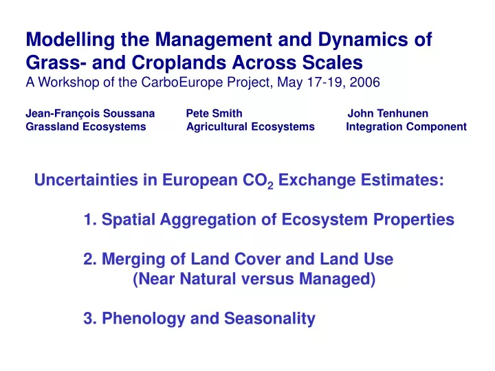 modelling the management and dynamics of grass