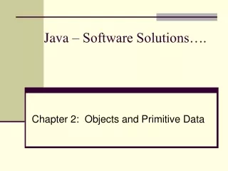 Java – Software Solutions….
