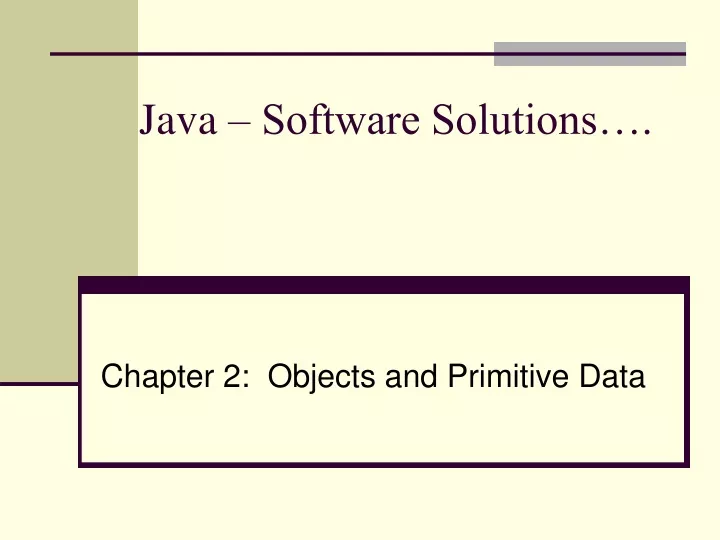java software solutions