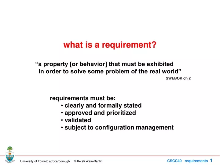 what is a requirement