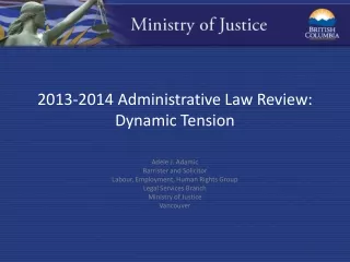 2013-2014 Administrative Law Review: Dynamic Tension