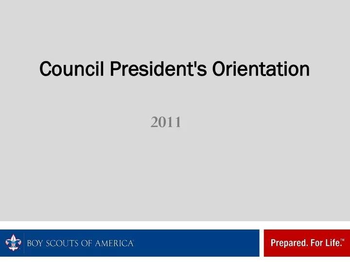 council president s orientation