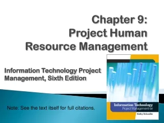 Chapter  9: Project Human Resource Management