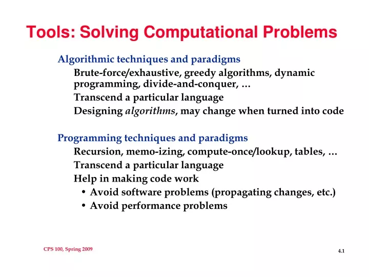 tools solving computational problems
