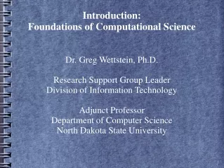 Introduction: Foundations of Computational Science