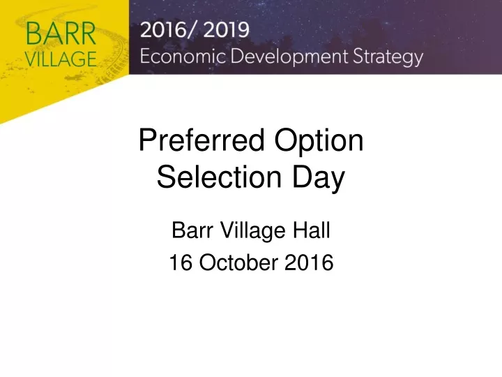 preferred option selection day