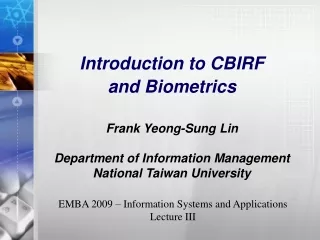 EMBA 2009 – Information Systems and Applications Lecture III