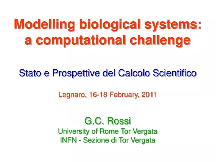 modelling biological systems a computational