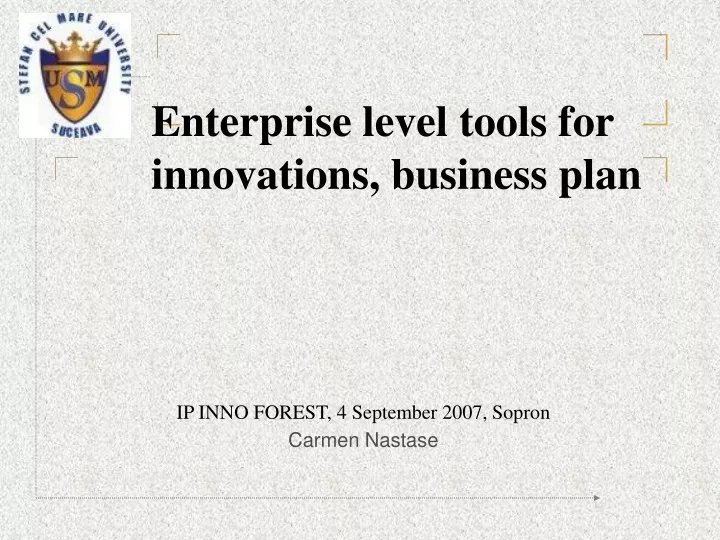 enterprise level tools for innovations business