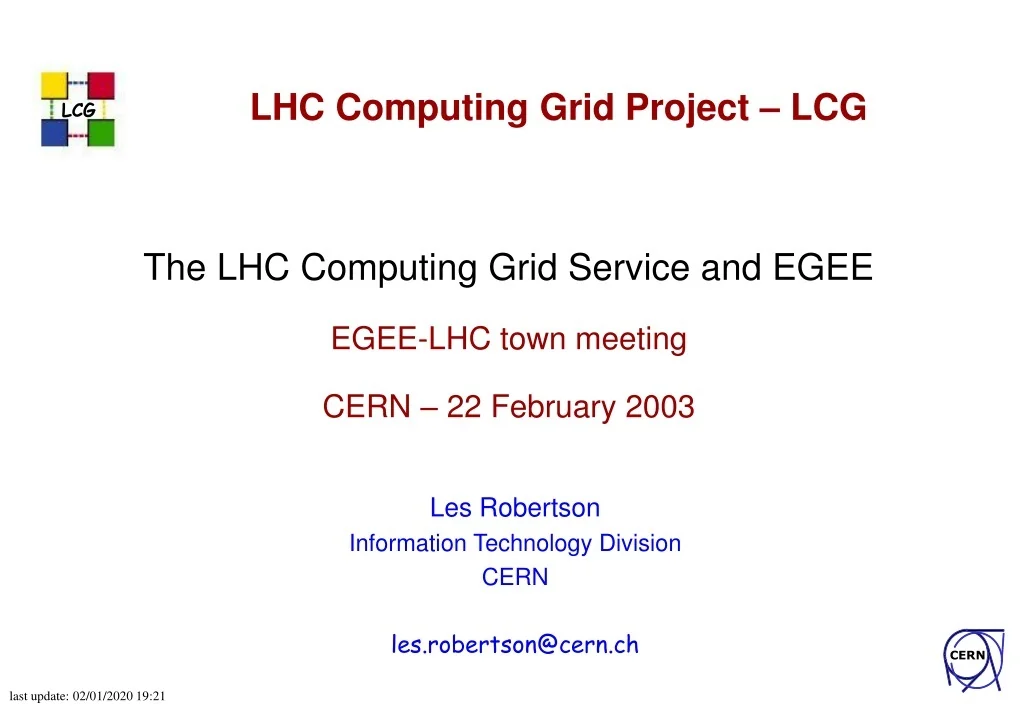 PPT - LHC Computing Grid Project – LCG PowerPoint Presentation, free ...