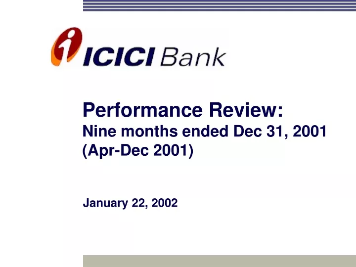 performance review nine months ended dec 31 2001 apr dec 2001