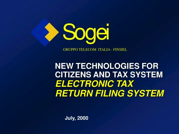 new technologies for citizens and tax system electronic tax return filing system